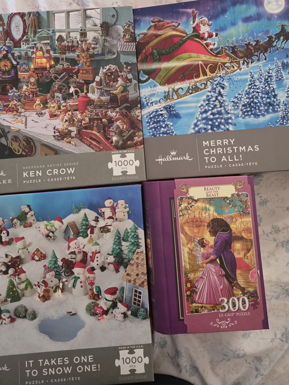 Hallmark Merry Christmas To All! Puzzle — Blue, Red, Green